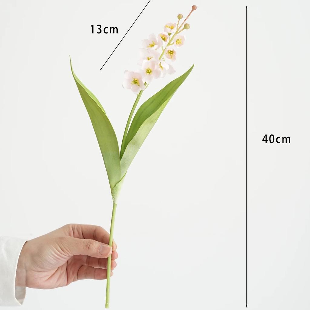 Lily of The Valley Simulation Flower, Hand-held Flower, Bouquet, Wind Chime Fake Flower, Table Flower Arrangement, Silk Flower, Coffee Table Ornament