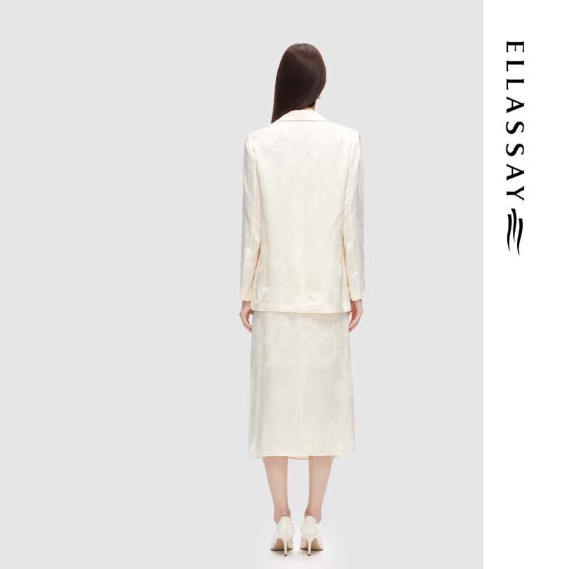 ELLASSAY Women's Commuter Textured Oversized Suit Jacket