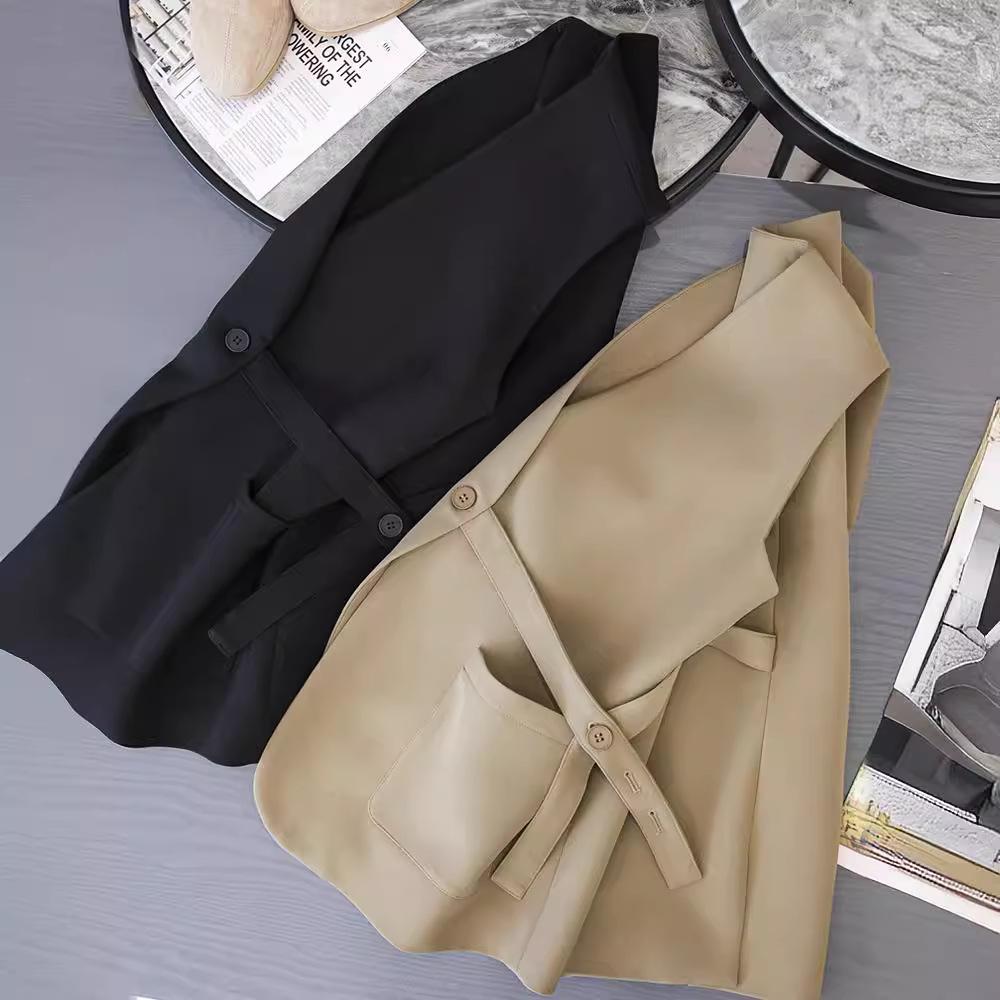 [In Stock] Plus Size Slimming Vest Jacket for Summer and Spring - Fashionable All-Match Style 5005