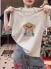 2026 Women's Korean Style Yellow Cotton Short Sleeve T-shirt - Versatile Spring/Summer Base Layer