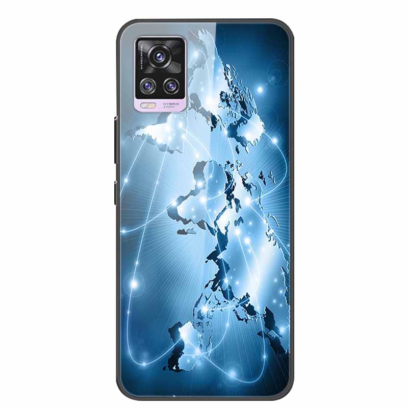 6.44" Tempered Glass Case For Vivo V20 Pro Case V 20 Pro Soft Bumper Hard Back Cover For Vivo V20 Pro 2020 Phone Case Coque Para