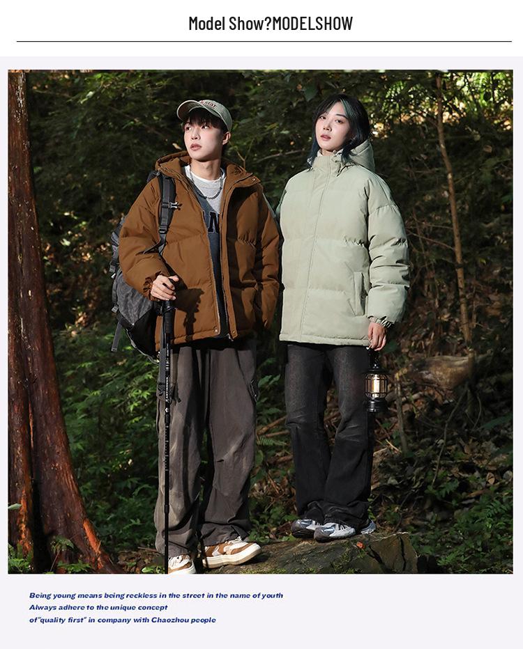 Cross-Border Winter Couple's Thick Warm Cotton Jacket: Men's Outdoor Casual Plus Size Coat (M-8XL)