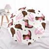1pc Cowboy Boots and Cacti Pattern Umbrella with Plastic Handle,Compact & Stylish,Cartoon Pattern,Outdoor UmbrellaPT482