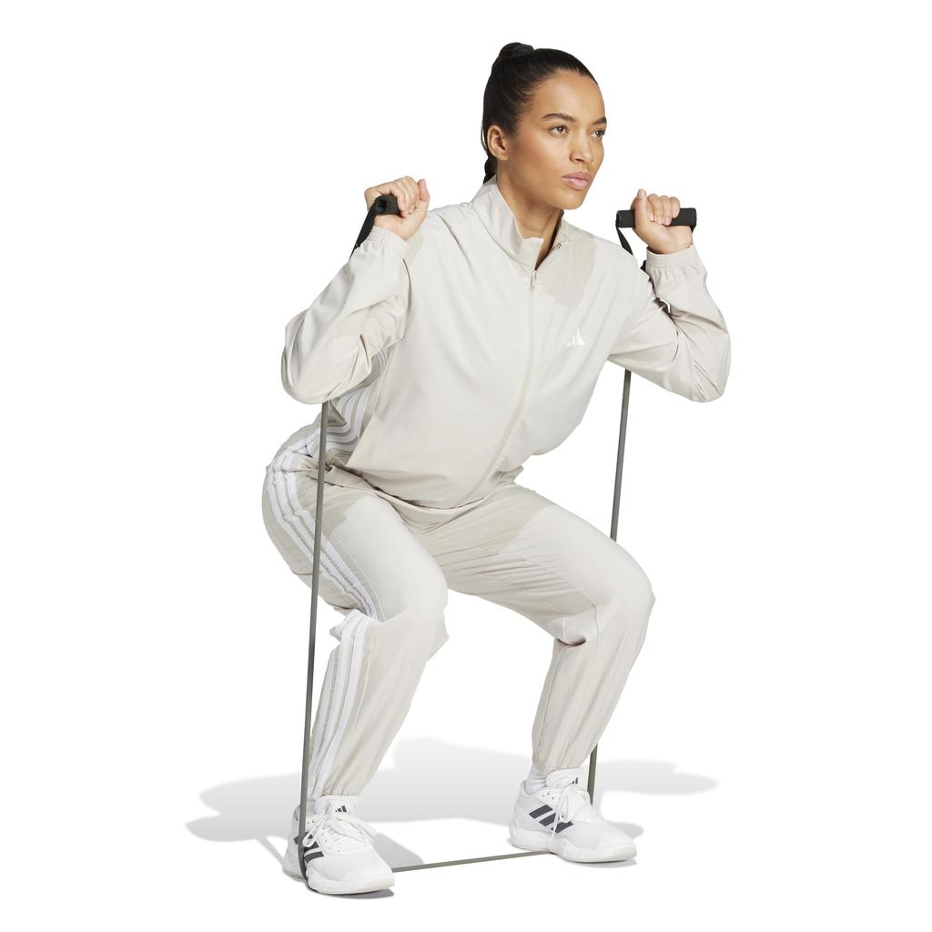 Adidas Train Essentials Woven Pants Wonder Sizes Women's 3-Stripes KQO56, Alumina/White (JD6522), J/XL
