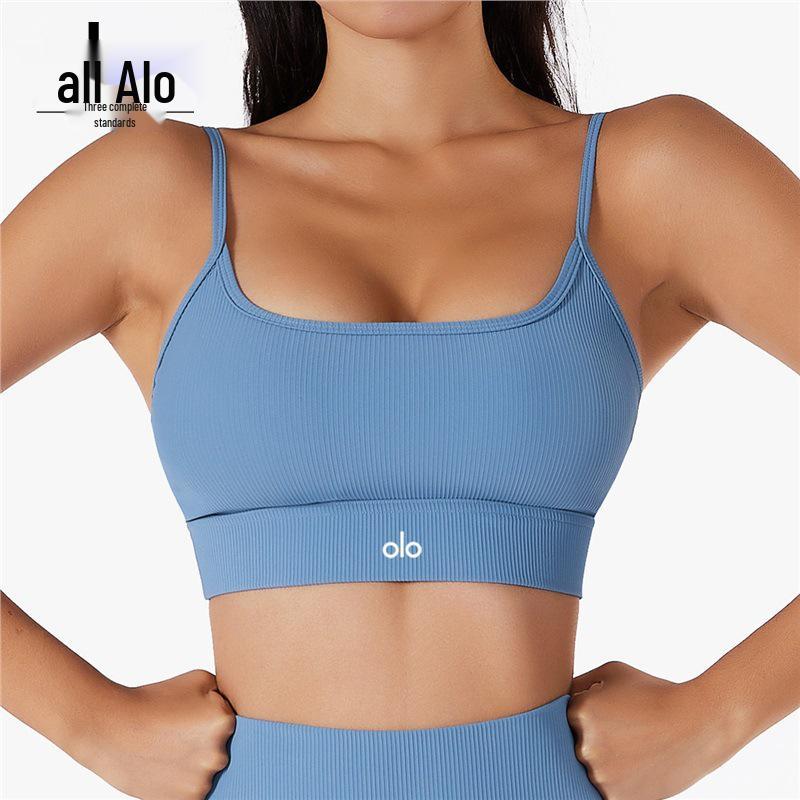 American ALO Strappy Backless Sports Bra - Yoga & Fitness Top for Women