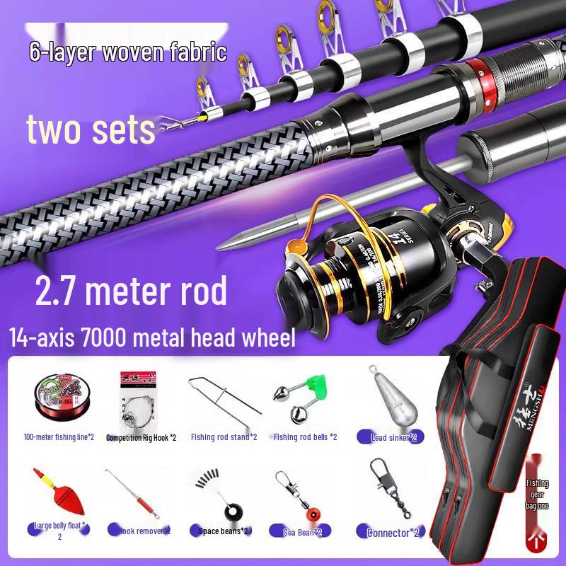 Καλάμι Ψαρέματος Θαλάσσης Μεγάλης Ρίψης Πλήρες Σετ