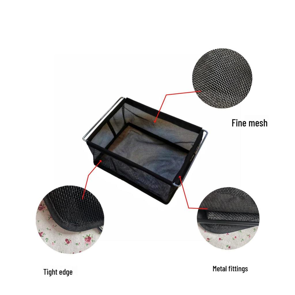 Portable Folding Camping Basket & Mesh Storage Rack