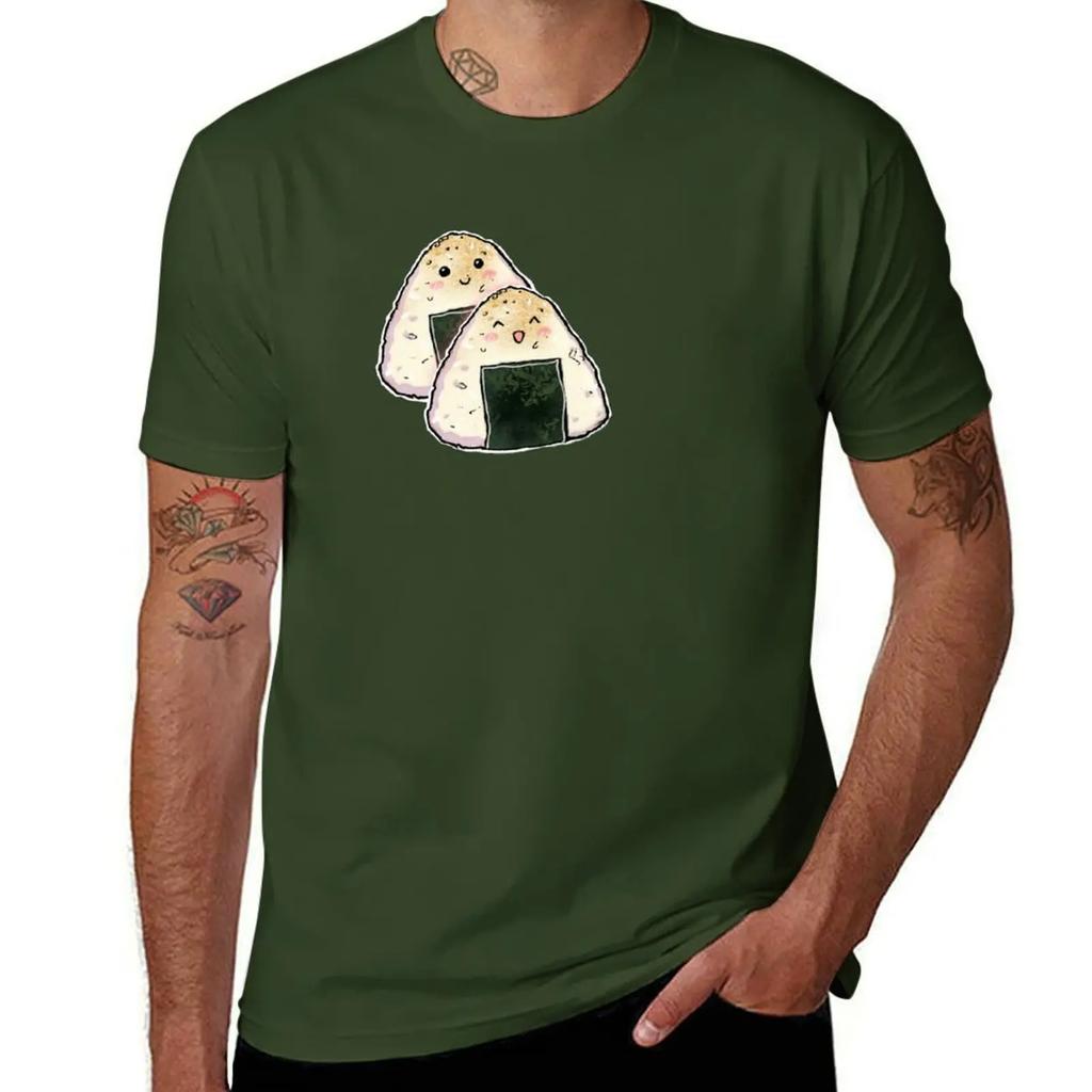 Onigiri TShirt graphic tee shirt aesthetic clothes funny t shirts men