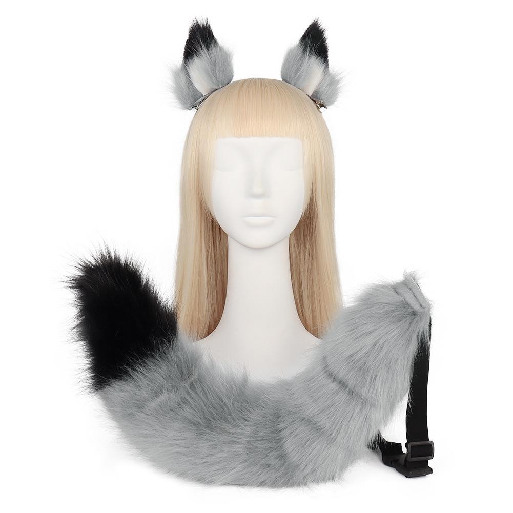 Tomorrow, Operator Lapland cos Wolf ear and tail set, including faux fur wolf ears and a plush tail