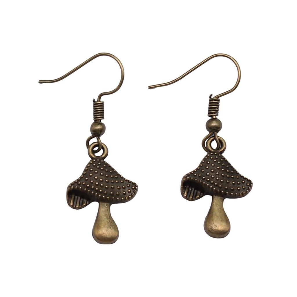 Mushroom Charm Dangle Earrings Forest Nature Inspired Drop Earrings For Girls