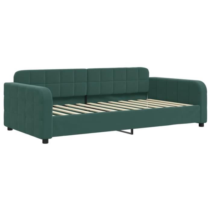VidaXL Daybed Dark Green 90x200 Cm Velvet 354060