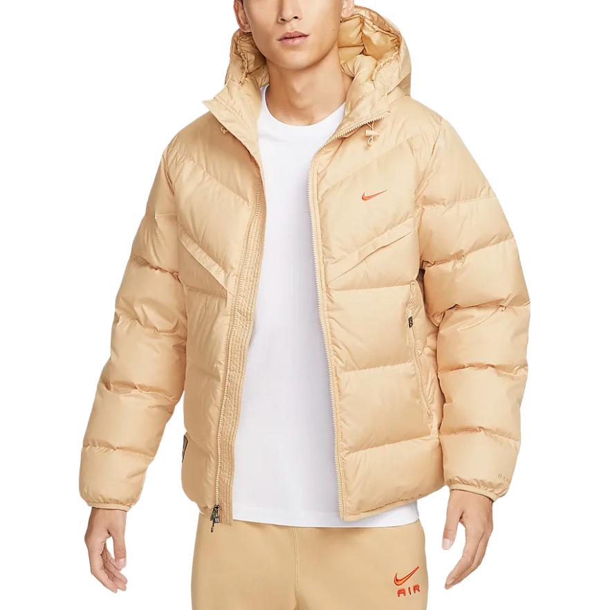 New Nike Storm FIT Windrunner Down Jacket Men's Sesame Brown HQ4183-233