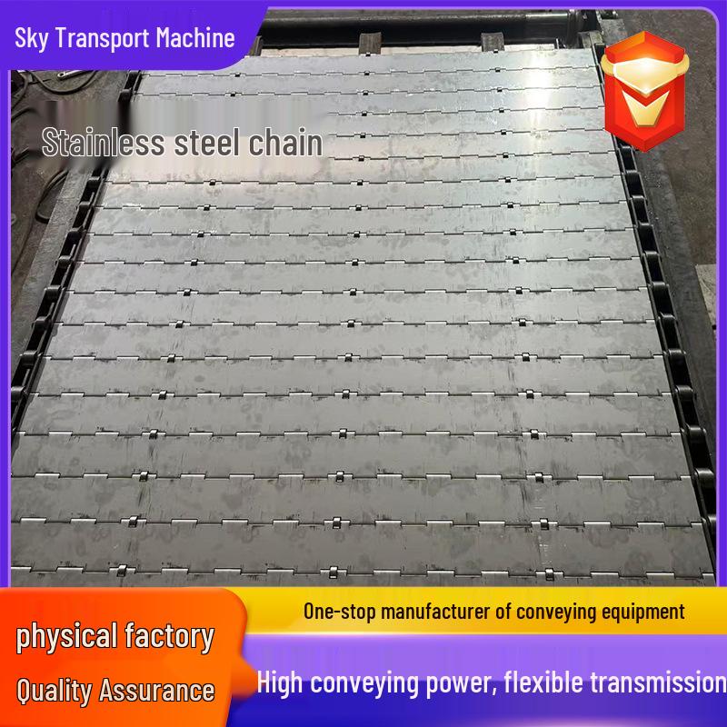 Stainless Steel High-Temperature Resistant Conveyor Belt with Thickened Chain Plate.
