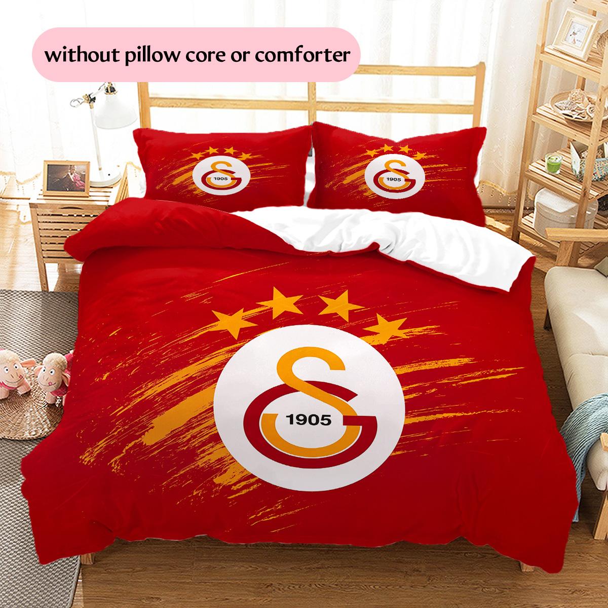 

Galatasaray SK Pattern Bedding Quilt Set Home Decoration Gift (1 * duvet cover + 2 * pillowcase without core) 135x200cm