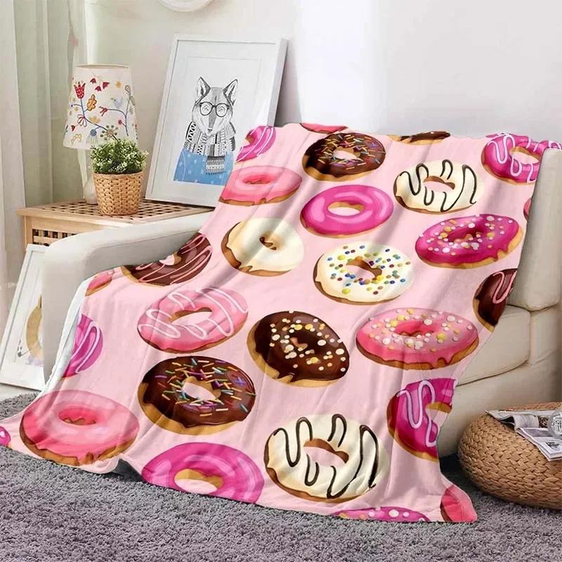 Donut Mexican Tortilla Printed Flannel Blanket for Couch, Couch, Office, Bed, Camping and Travel Thin Blanket