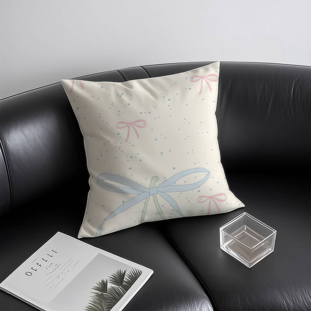 Cherry-patterned Floral Print Pillow Case Anti-dustmite Invisible Zipper Sofa Bed