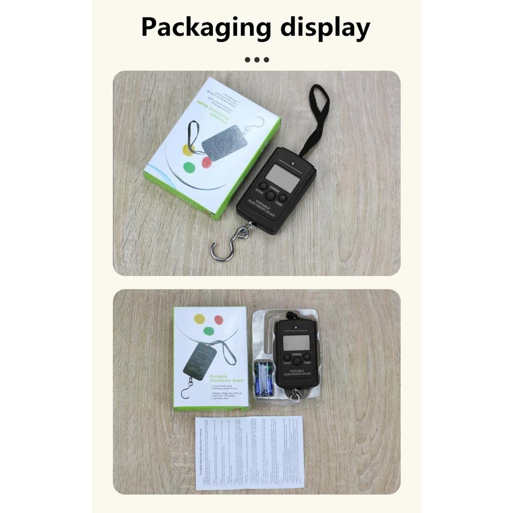 2 szt. Wielofunkcyjna Mini 40kg10g Elektroniczna Wisząca Waga Wędkarska Bagażowa Przenośna Cyfrowa Poręczna Kieszonkowa Waga Hakowa Narzędzie