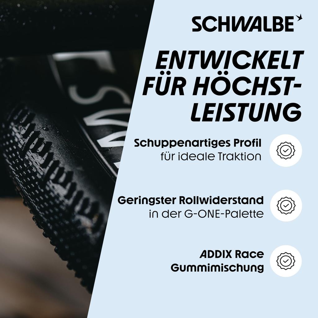 Genuine Schwalbe G-One RS Pro 700x45C Gravel/Off-Road Tire