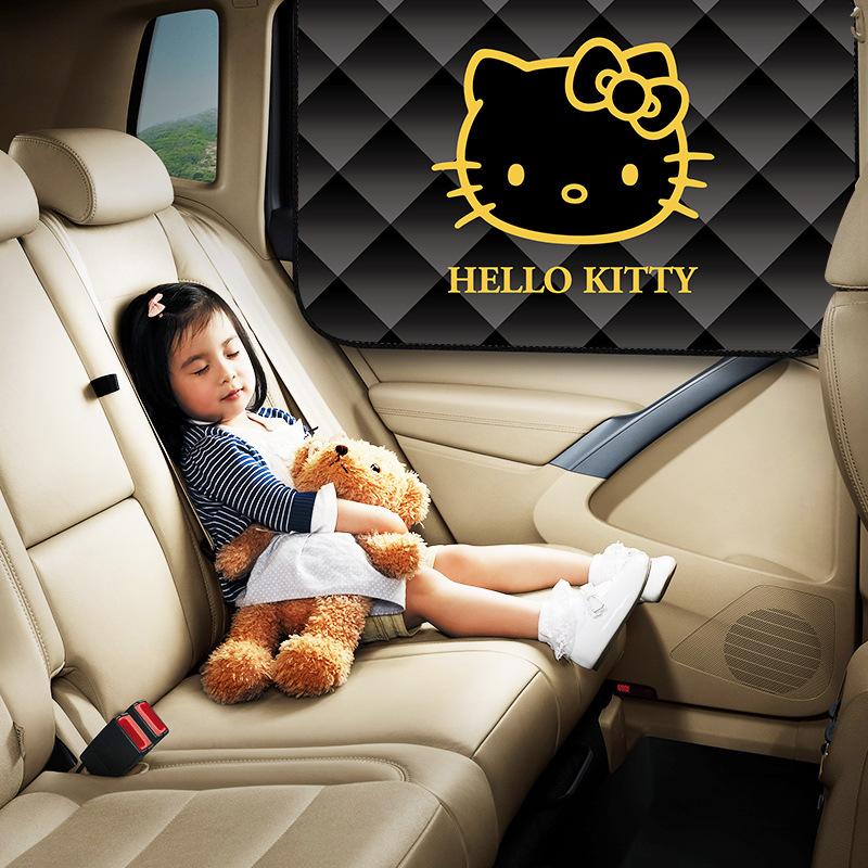 Kaufe 1PC Car Window Curtain Kitty Cat Window Sunshade Side