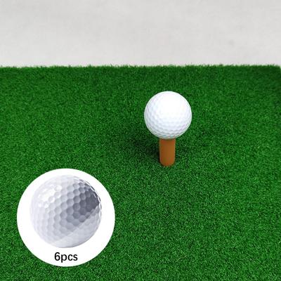 6x Golf Balls, Competition Game Ball, Lightweight Two Layers Training Ball for Garden Indoor