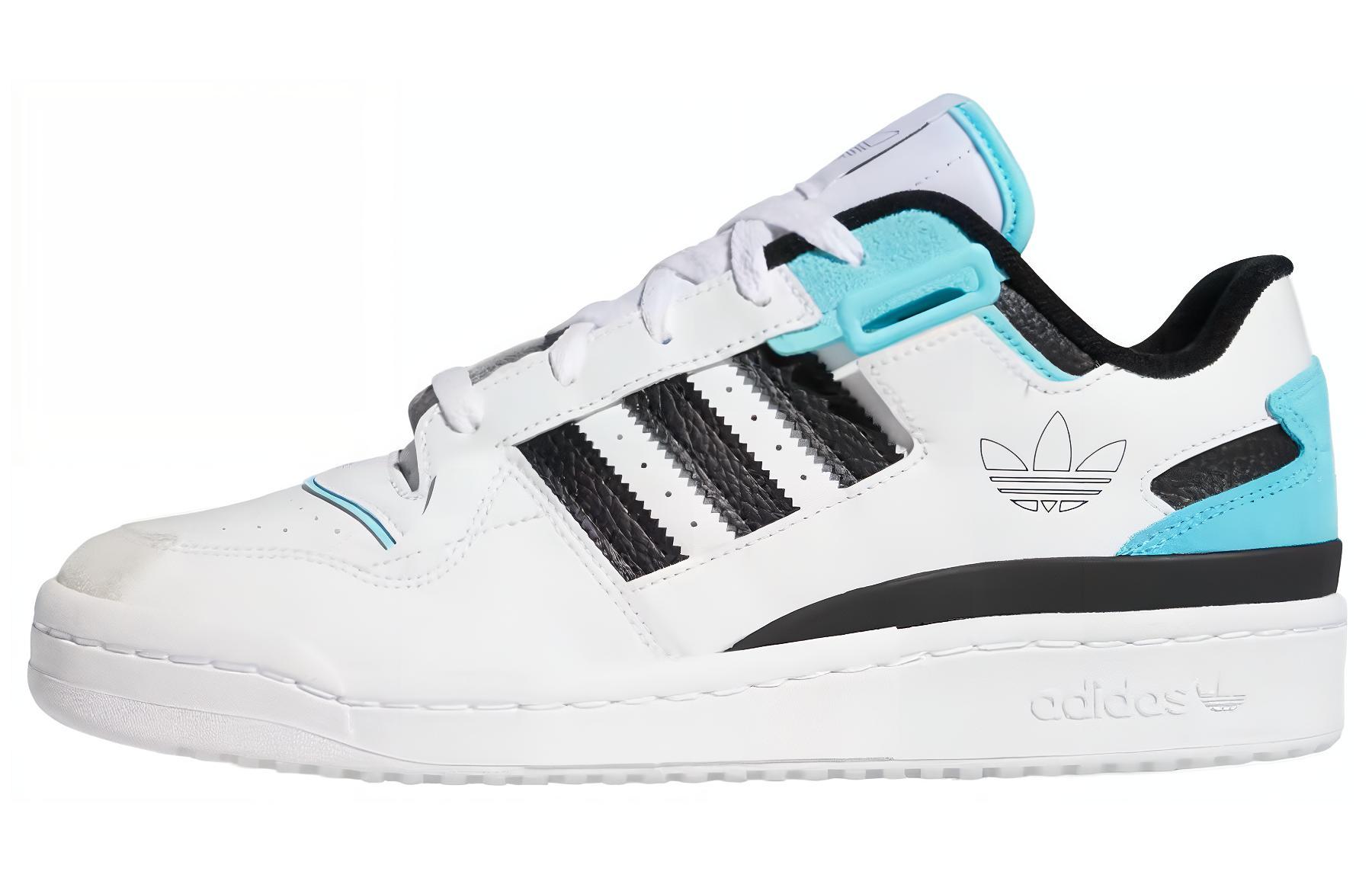 Forum Adidas Originals Exhibit Low  White Pulse Aqua  GZ5390 38