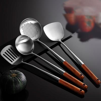 Küchenutensilien Wok Spachtel Eisen und Schöpfkelle Werkzeug Spachtel für Edelstahl Kochgeräte Küchenzubehör Essentials