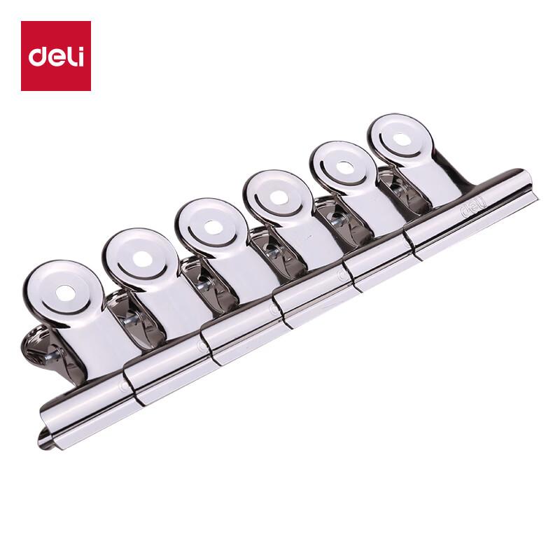 Deli 51mm Stainless Steel Round Paper Clips, 6 Pcs