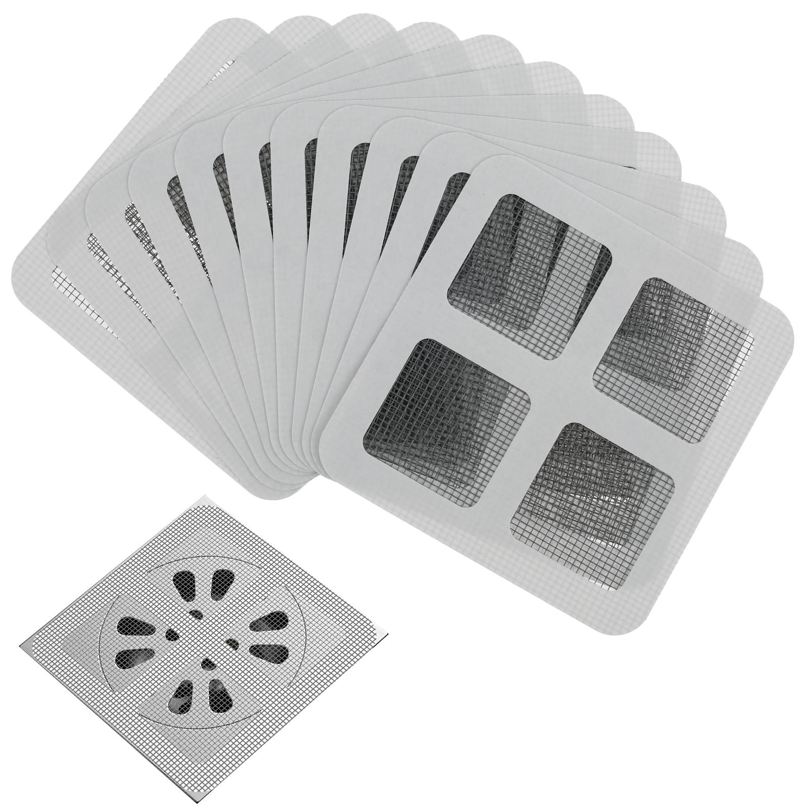 

50/240Pcs Hair Drain Stickers Self Adhesive Shower Drain Protector 10x10cm Sink Drain Strainer Hair Stopper Shower Drain Cover