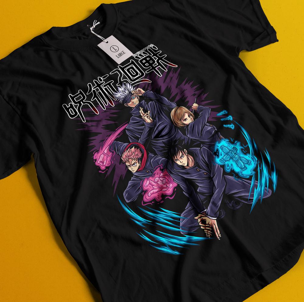 

Jujutsu Kaisen Shirt JJK Tshirt Gojo Satoru T-Shirt Itadori Megumi Nobara Tee 4XL