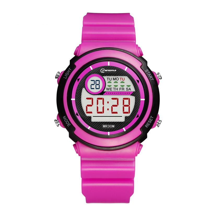 UTHAI CQ421 Children's Watch Night Light Sports LED Light up 30 meters Waterproof Multi functional Electronic Watch Clock Gift