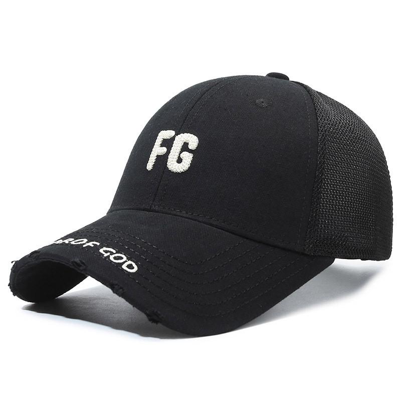 

Fg Embroidery Letters Baseball Cap Outdoor Sports Breathable Gift Protection Sun чёрный