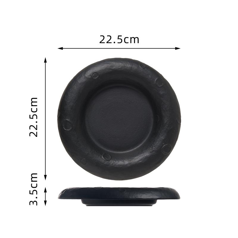 BRMeteorite Style Ceramic Plate French Restaurant Main Dish Cuisine Tableware Dessert Steak Plate Creative Home Kitchen TablewareEY