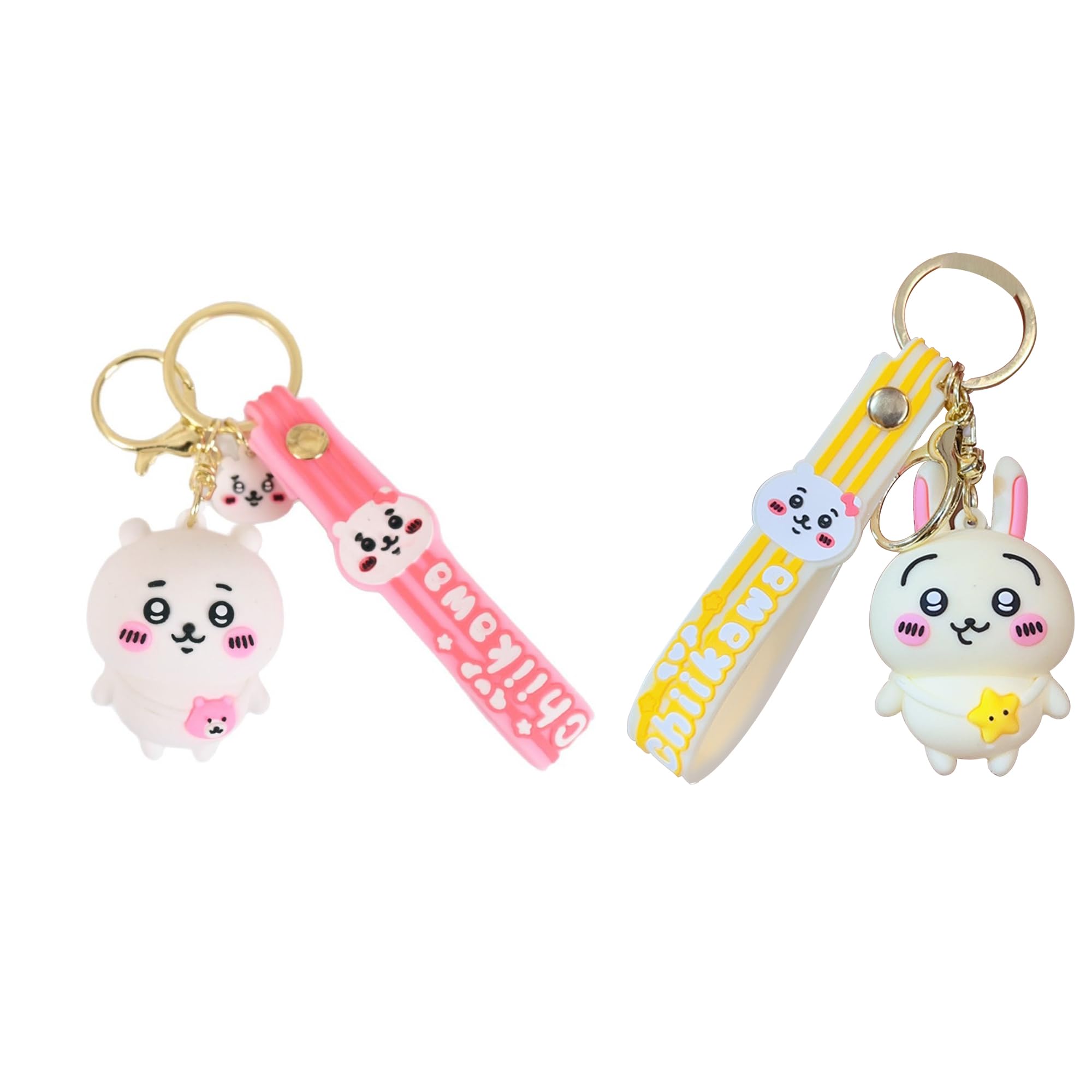 

[AAGWW] 2-Piece Keychain Idea Bag Strap Accessory Gift (C+B)