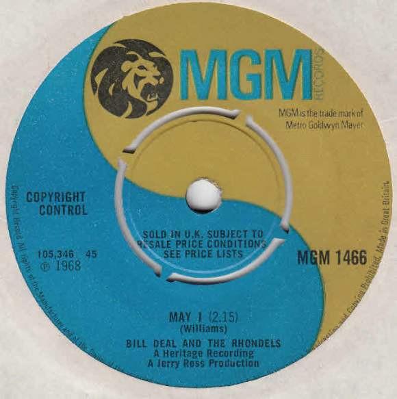 7inch Record BILL DEAL & THE RHONDELS - May I MGM1466 MGM 1968 UK Soul/Funk Used