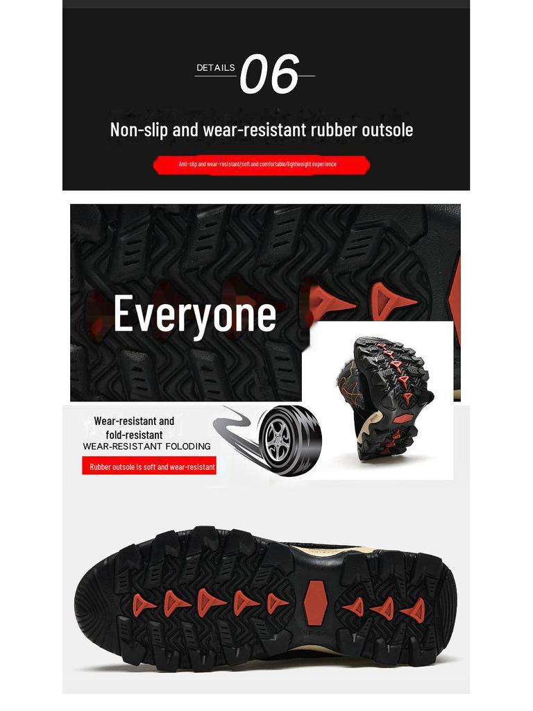 Men's High Top Waterproof Snow Boots with Thick Velvet Lining