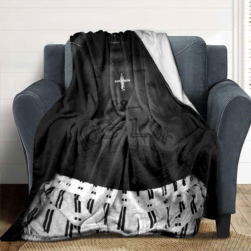 1 Stück 2Pac Hip Hop Decke Weich Leicht Ganzjahres Mehrzweck Überwurf für Sofa, Bett, Büro & Picknicks, Französischer Stil mit Ikonischem Albumcover & Zitaten