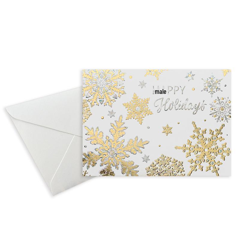 Custom Christmas & Thanksgiving Greeting Card: Creative Folded Hot Stamping Design