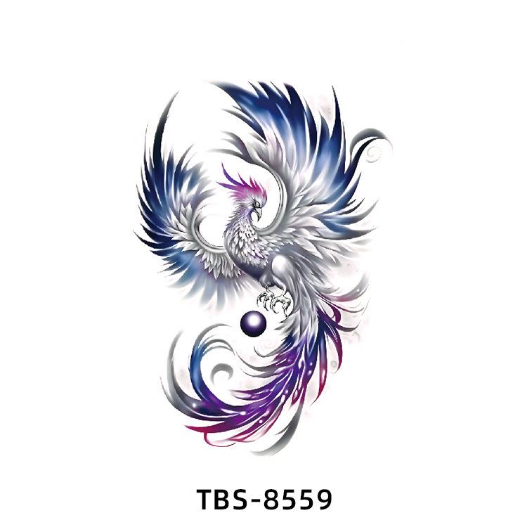 Realistiska Djurtotem Tatuering Klistermärken: Drake, Fenix, Tiger, Varg