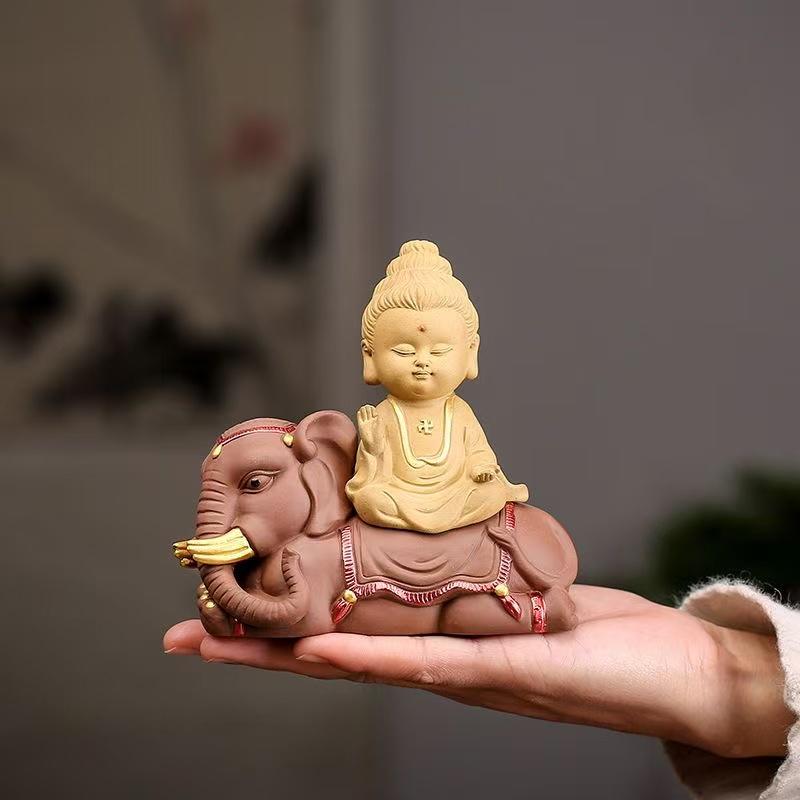 Keramik Buddha Sakyamuni Guanyin Ksitigarbha Statue Handbemalt Keramik Buddha Statue Feng Shui Reichtum & Frieden Heimdekor