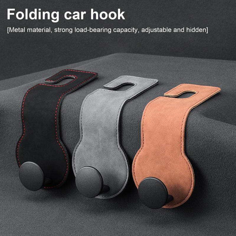 Car Seat Headrest Hooks Reusable Car Bag Hooks Headrest Purse Hooks Soft Storage Organizer For Clothes Carry Bags Umbrellas