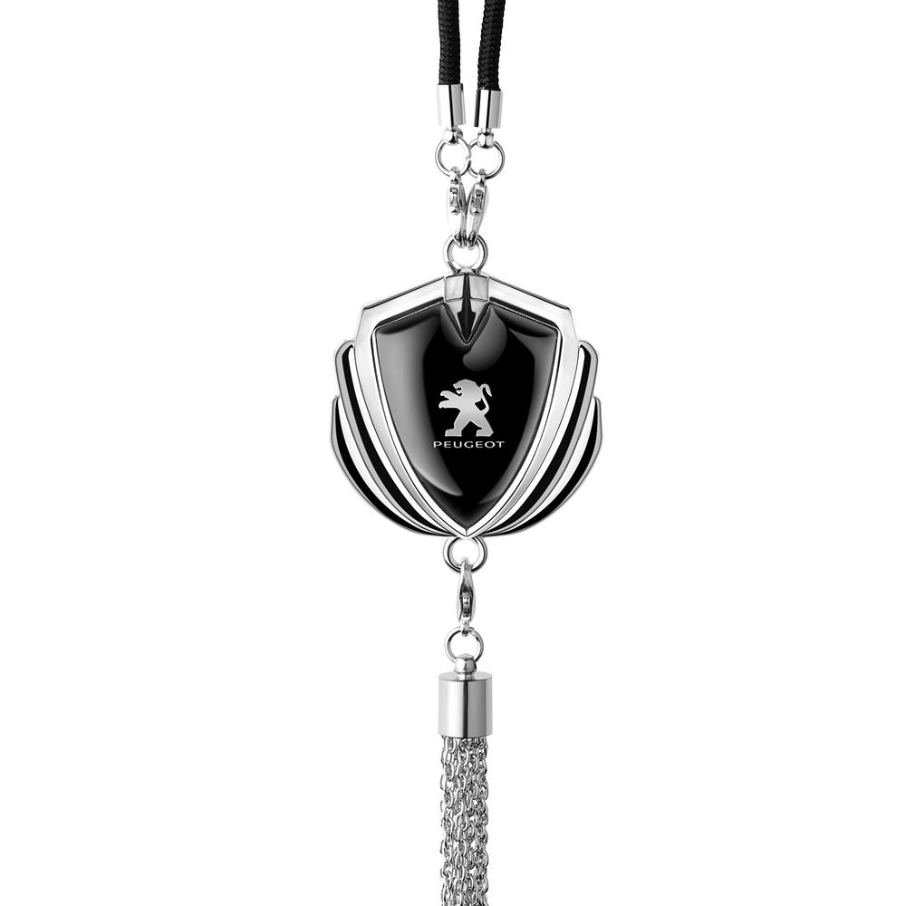 

2026 Hot Car Sticker Car Pendant Metal Badge Rearview Mirror Hanging Ornament Decoration Accessory For Peugeot 206 207 208 106 2