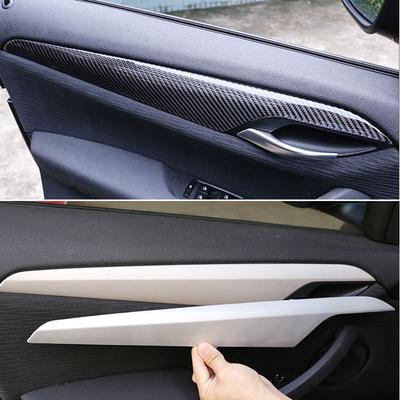 Fibră de carbon stil autocolant capac panou ușă fereastră pentru BMW X1 E84 2011 2012 2013 2014