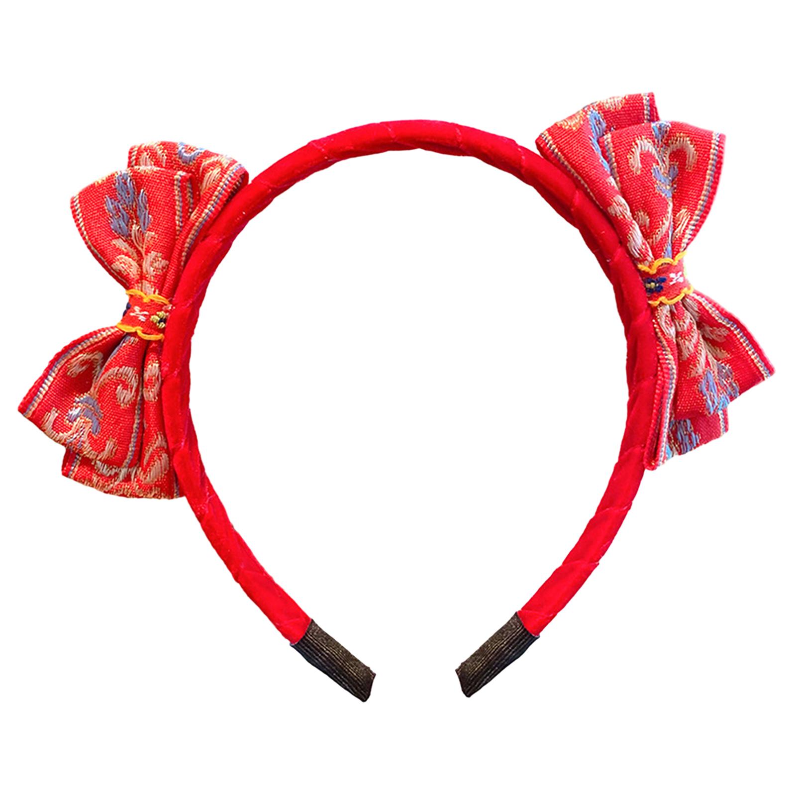 

Chinese New Year Headband Hair Accessory Dress up Headdress Photo Props Cute Bow