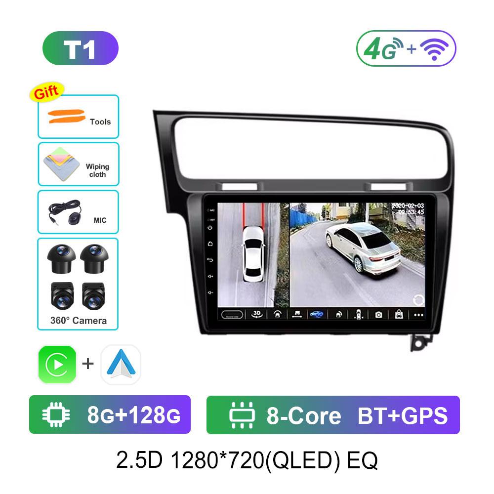 Car Radio Multimedia Player Android 14 for Volkswagen VW Golf 7 MK7 GTI 2011 - 2021 4G DSP Stereo Navigation GPS Touch Screen