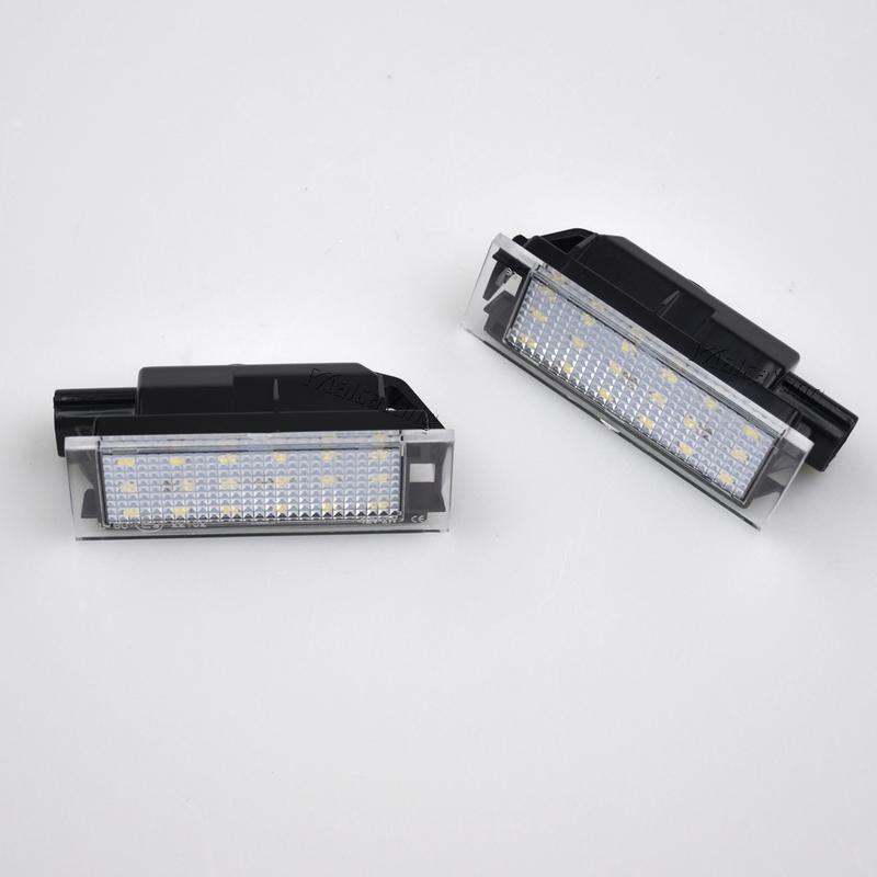 2Pc For Renault Megane 3 Master MKII MKIII Clio MKIV Espace Laguna 2 Twingo Vel Satis Car LED Canbus No Error License Plate Lamp