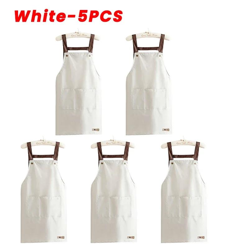 Multipurpose Waterproof Oilproof Kitchen Apron For Cooking Grilling Adult Work Smock Catering Industry Simple Chic Design