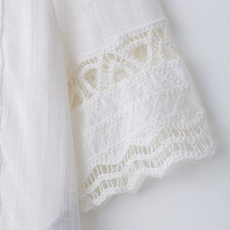 Kaslead New Women Clothes Western Style Fashion Crocheted Detail Shirts Skirt 2731043 2731044