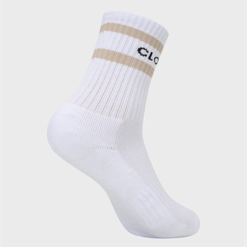 CLOUD ZERO 2S Crew Socks (2P) (0097056) CZFAF1SC903BG-WHITE