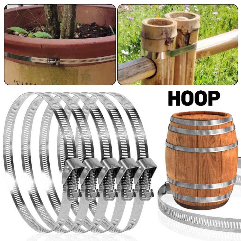 0.5/1m Stainless Steel Hose Clamp Strap Flexible Fuel Tube Pipe Clips  for Pipeline Fixation