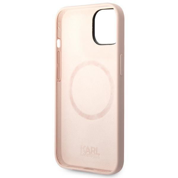 Etui do iPhone 14 Plus Karl Lagerfeld MagSafe Jasnoróżowe
